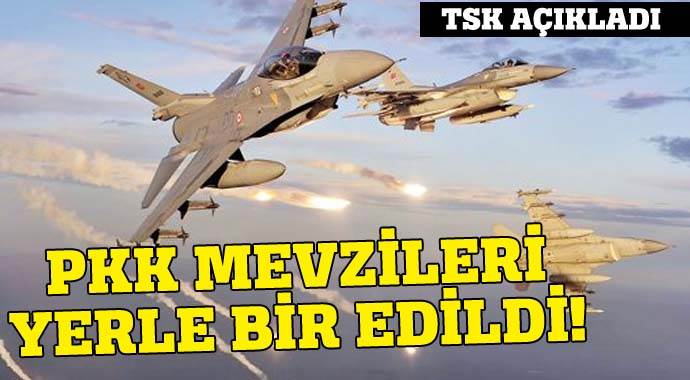 Dağlıca&#039;da PKK mevzileri imha edildi