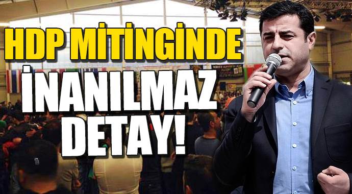 Demirtaş'ın mitinginde bayrak skandalı Demirtaş'ın mitinginde bayrak skandalı