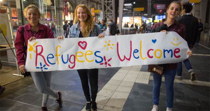 Sığınmacıları böyle karşıladılar