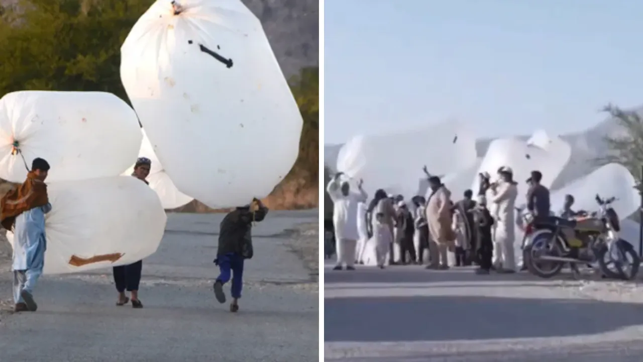 Pakistan'da doğalgaz seferberliği! Naylon poşetlere doldurup evlerinde kullanıyorlar