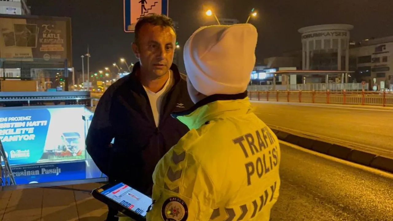 Alkollü yakalanan B.K.