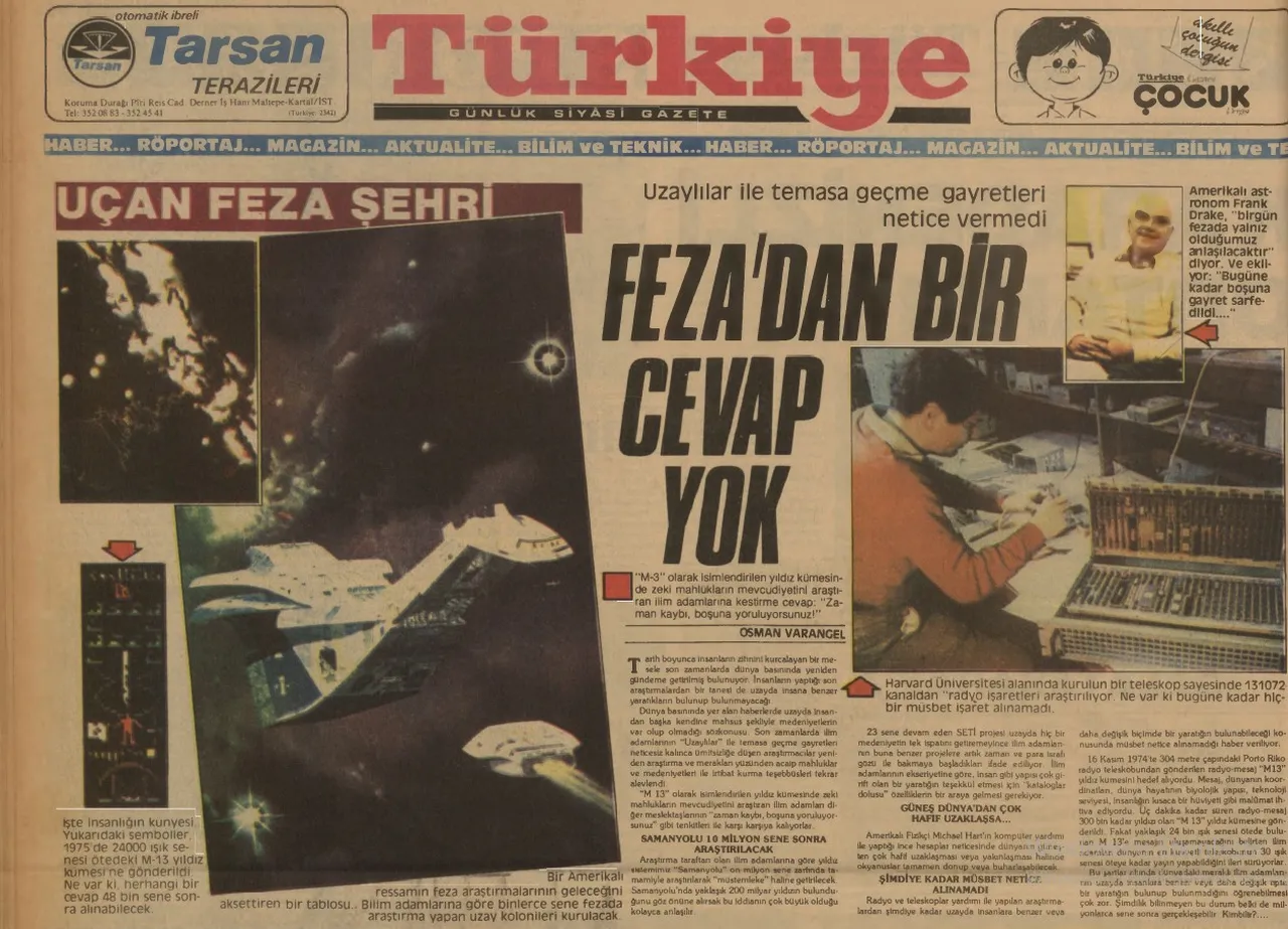 13 Aralık 1983 tarihli Türkiye gazetesi haberi