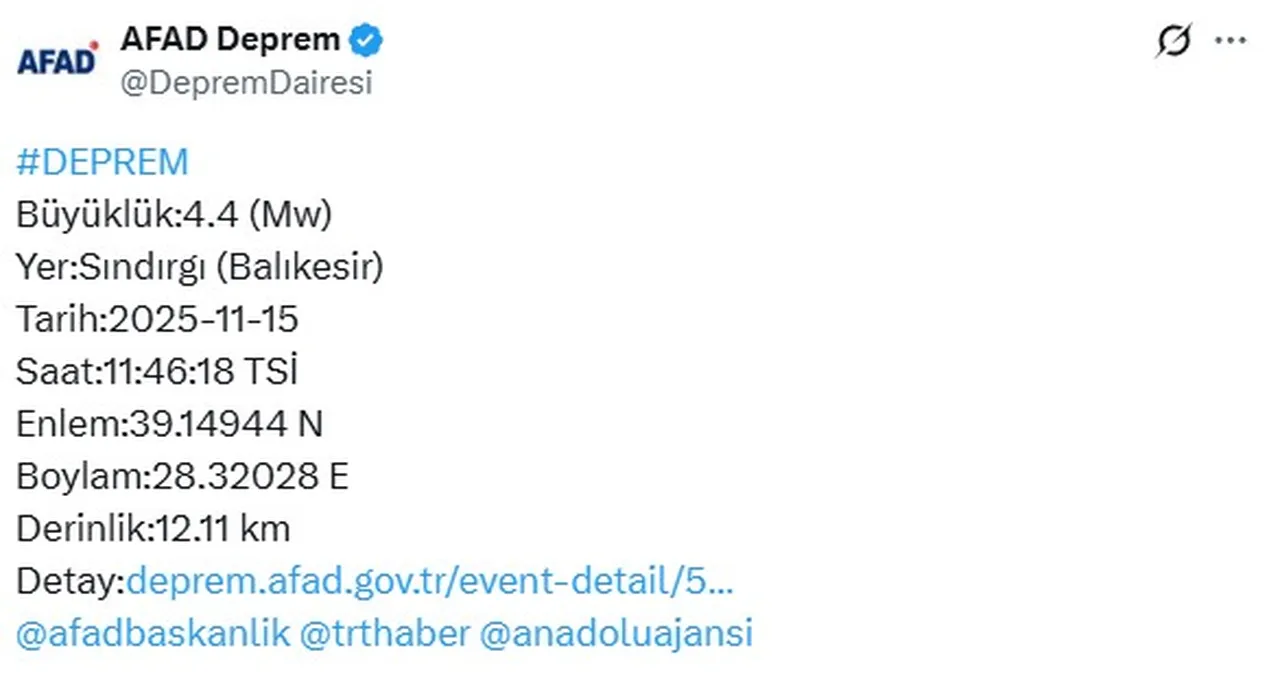 Balıkesir beşik gibi! Korkutan bir deprem daha meydana geldi