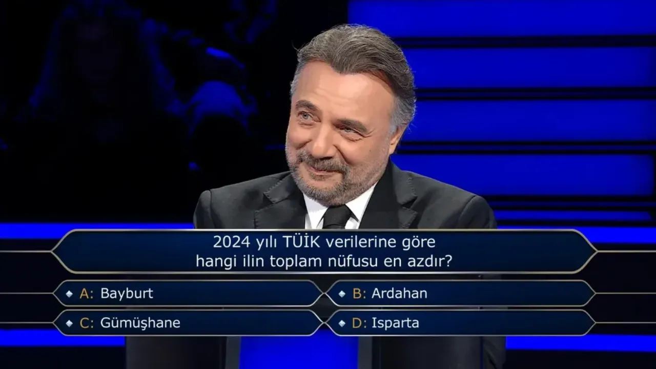 2024 yılı TÜİK verilerine göre hangi ilin toplam nüfusu en azdır?