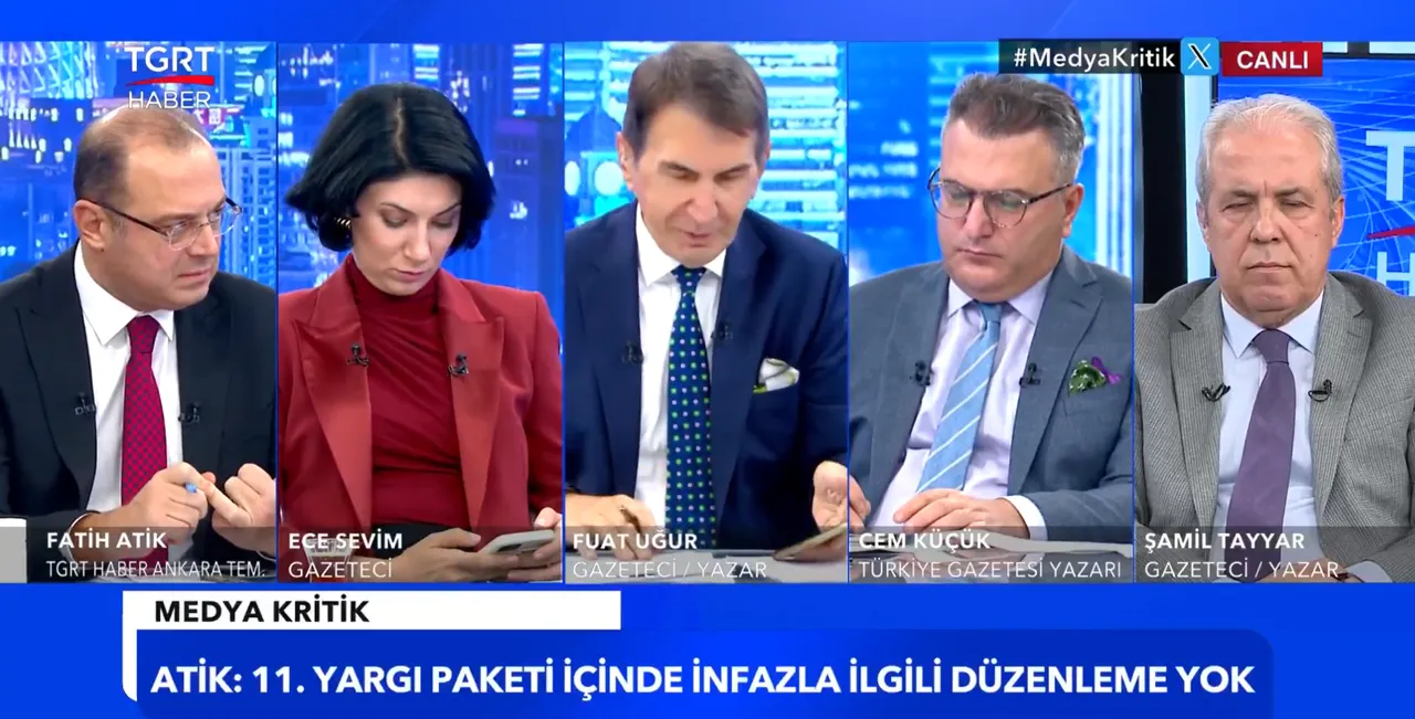 TGRT Haber ekranlarında yayınlanan Medya Kritik programı