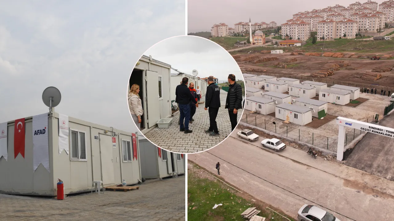 Sındırgı'da deprem önlemi! 'Konteyner mahalle' kuruldu