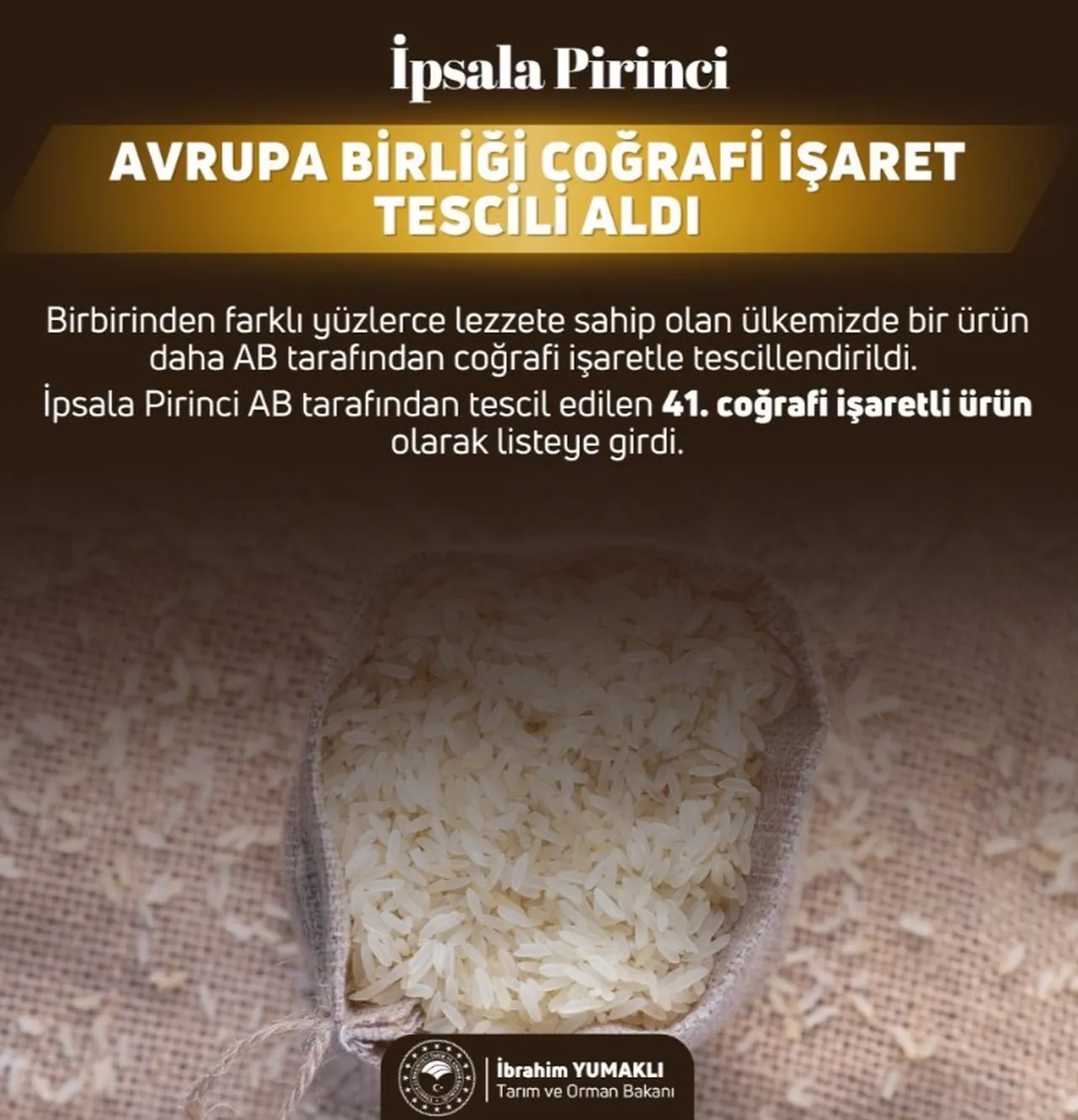 Bursa kestane şekeri ve İpsala pirinci ABden coğrafi işaret tescili aldı