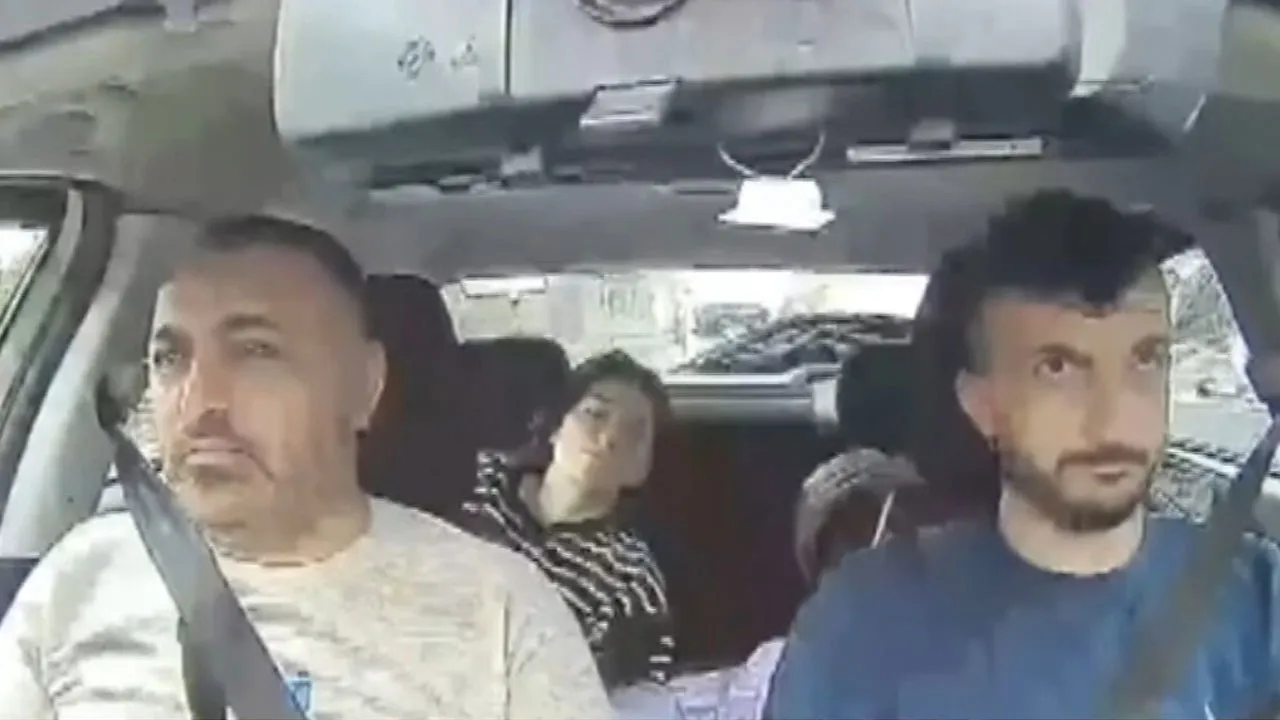 Böcek ailesinin taksideki görüntüleri