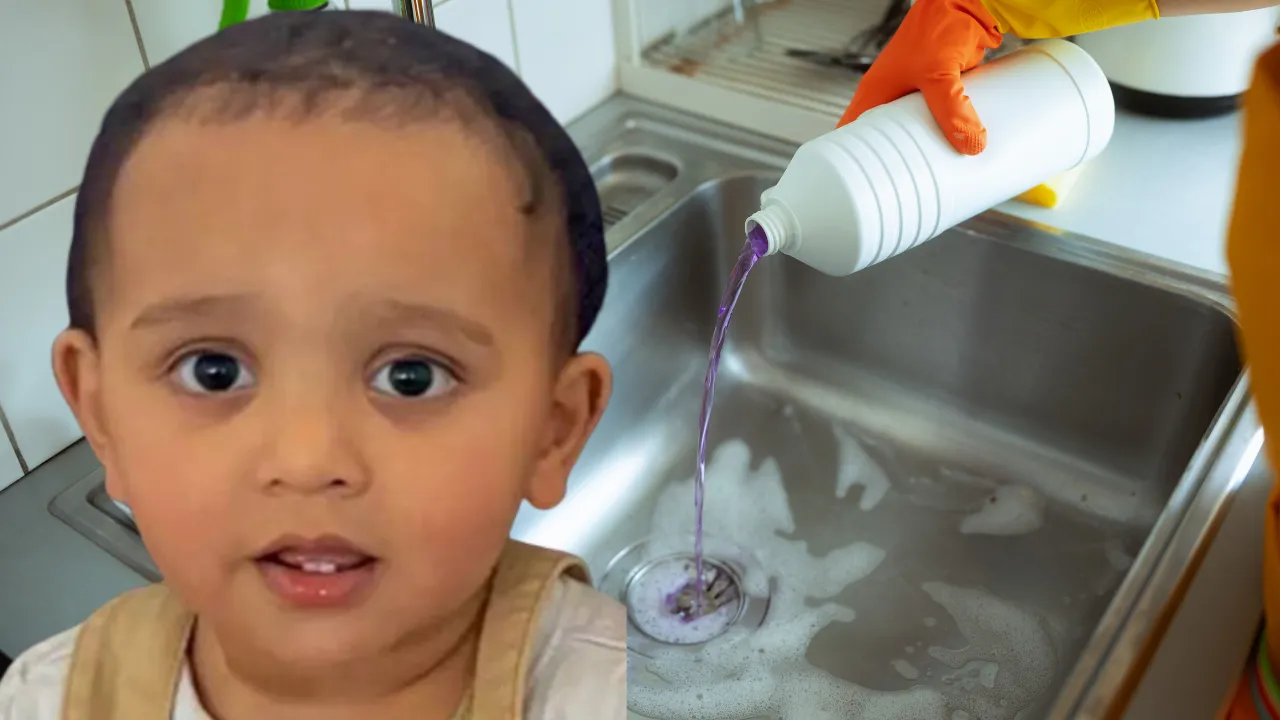 Lavabo açıcı içen 13 aylık bebek kabusu yaşadı! 