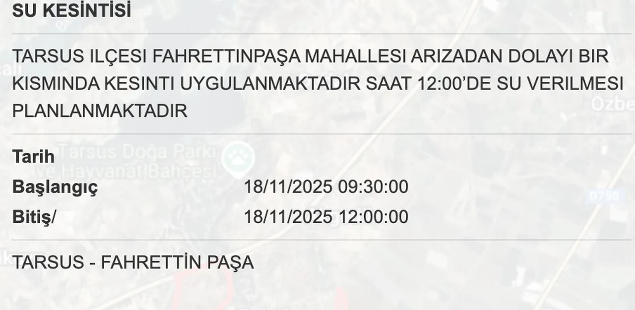 Son dakika! Mersin su kesintisi ne zaman giderilecek? 18 Kasım MESKİ duyurdu