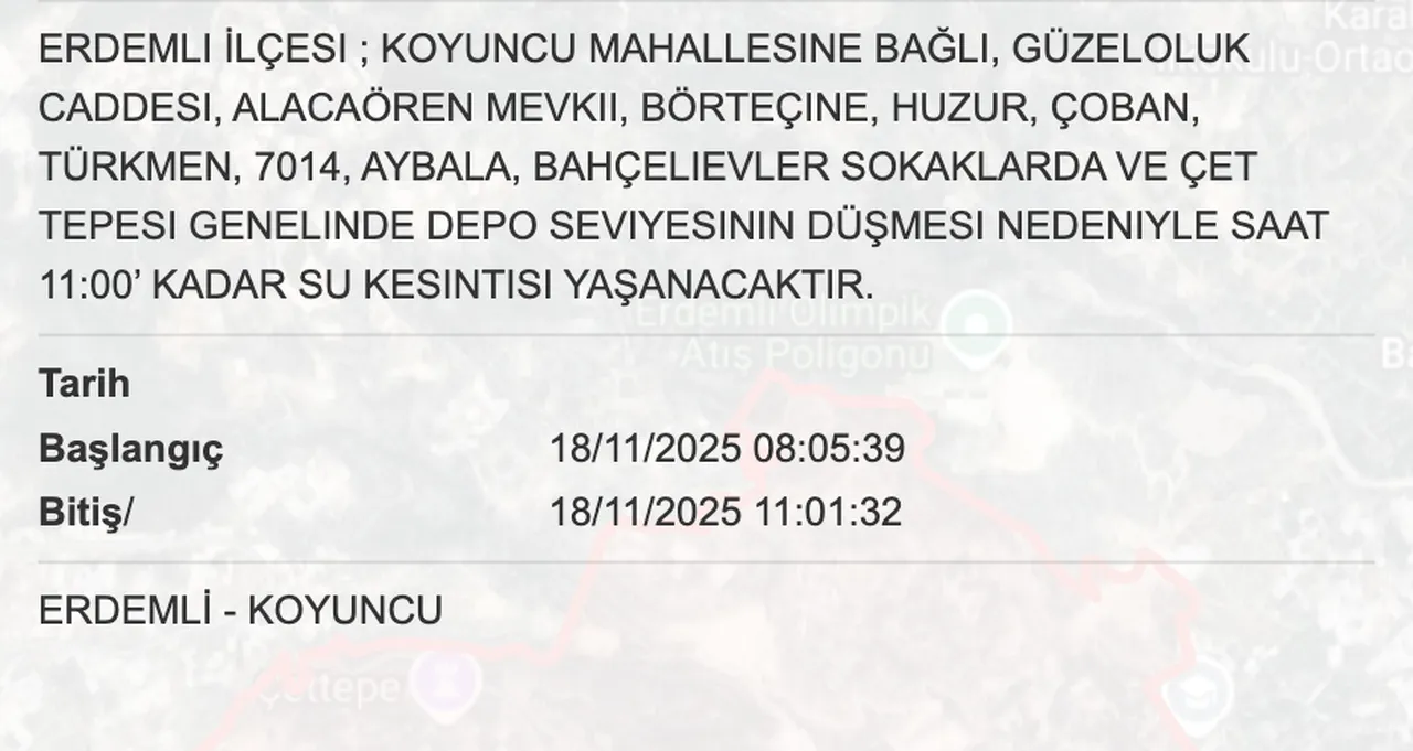 Son dakika! Mersin su kesintisi ne zaman giderilecek? 18 Kasım MESKİ duyurdu