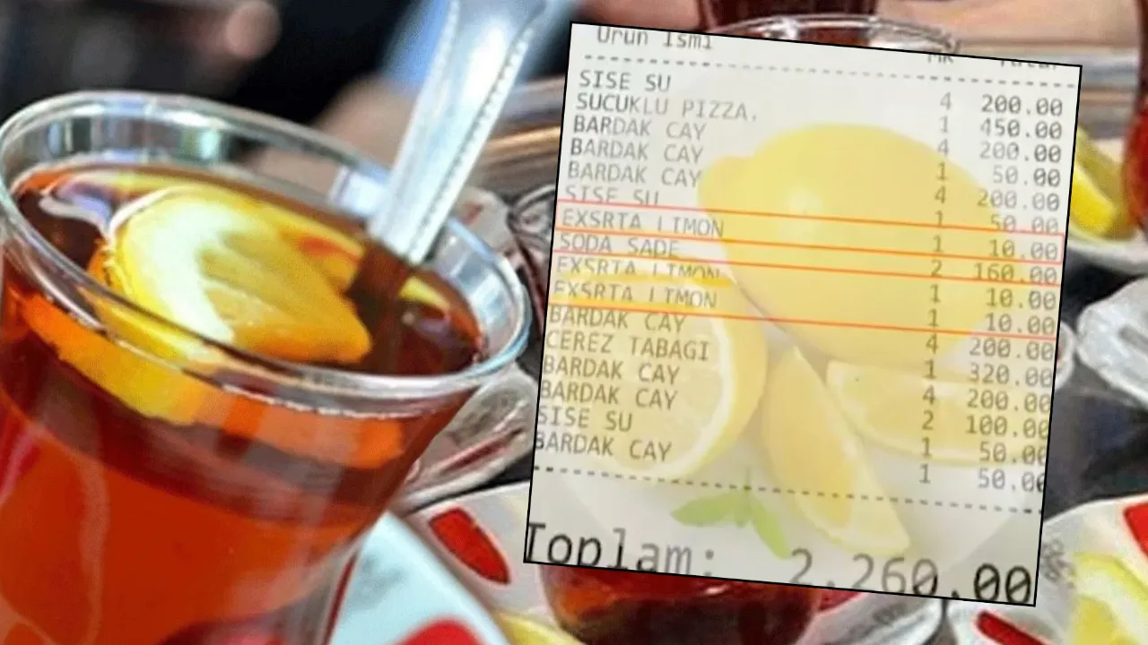 Çayın yanında 1 dilim limon verip 10 TL ücret aldılar! Ticaret Bakanlığı harekete geçti