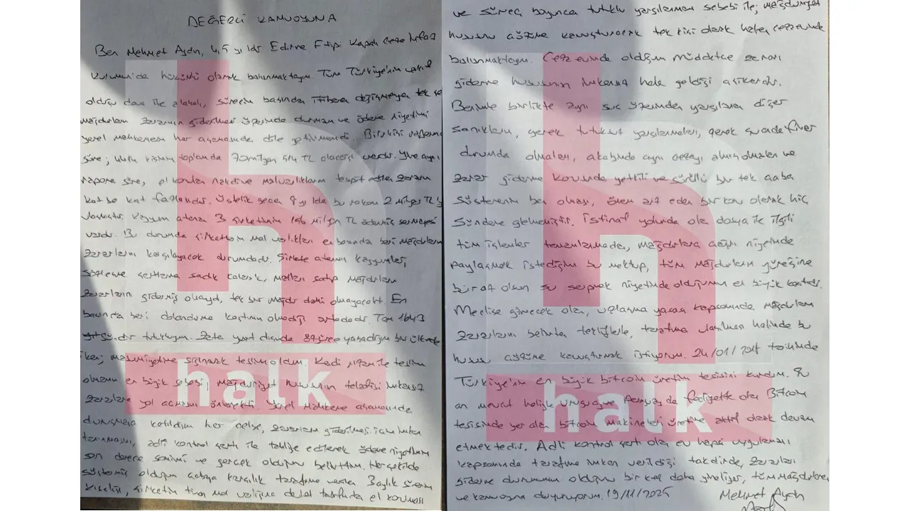 Çiftlik Bank'ın kurucusu Tosuncuk’tan beklenmedik mektup: "Paraları geri öderim" dedi, şaşırtan şartını açıkladı