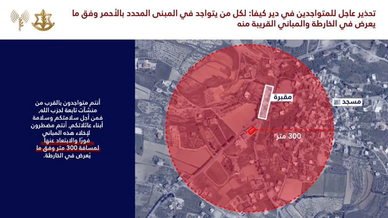 İsrail ordusu, Lübnan’ın güneyinde yer alan Aynata ve Teyr Felsiye kasabalarının sakinlerine acil tahliye uyarısı yayımladı. Açıklamada bölgede Hizbullah'a ait olduğu iddia edilen mevzilerin hedef alınacağı bildirildi.