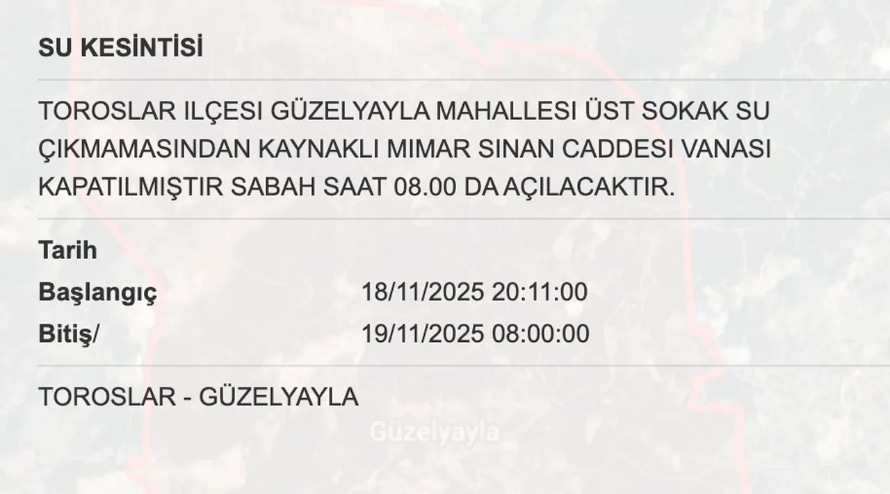 Son dakika: Mersinde su kesintisi yaşanıyor! MESKİ duyurdu, hangi ilçelerde sular ne zaman gelecek?