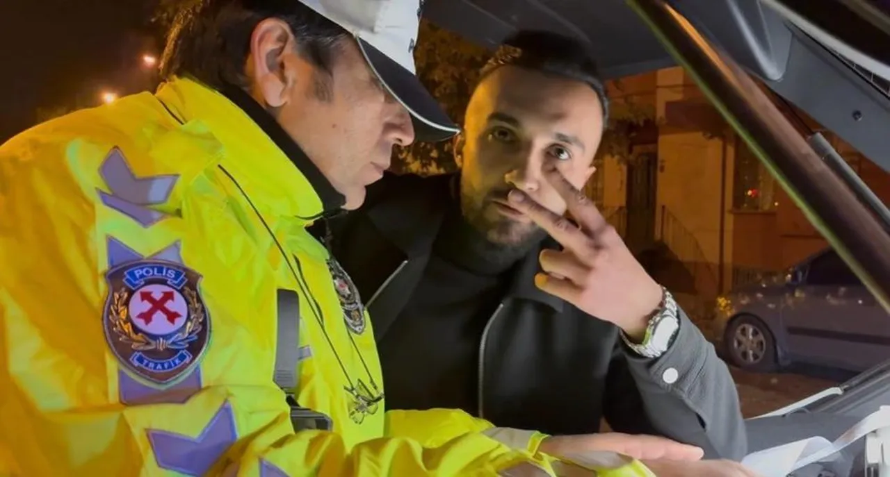 Alkollü sürücü 'dur' ihtarına uymadı, yaya kaçarken yakalandı! Rahatlığı pes dedirtti