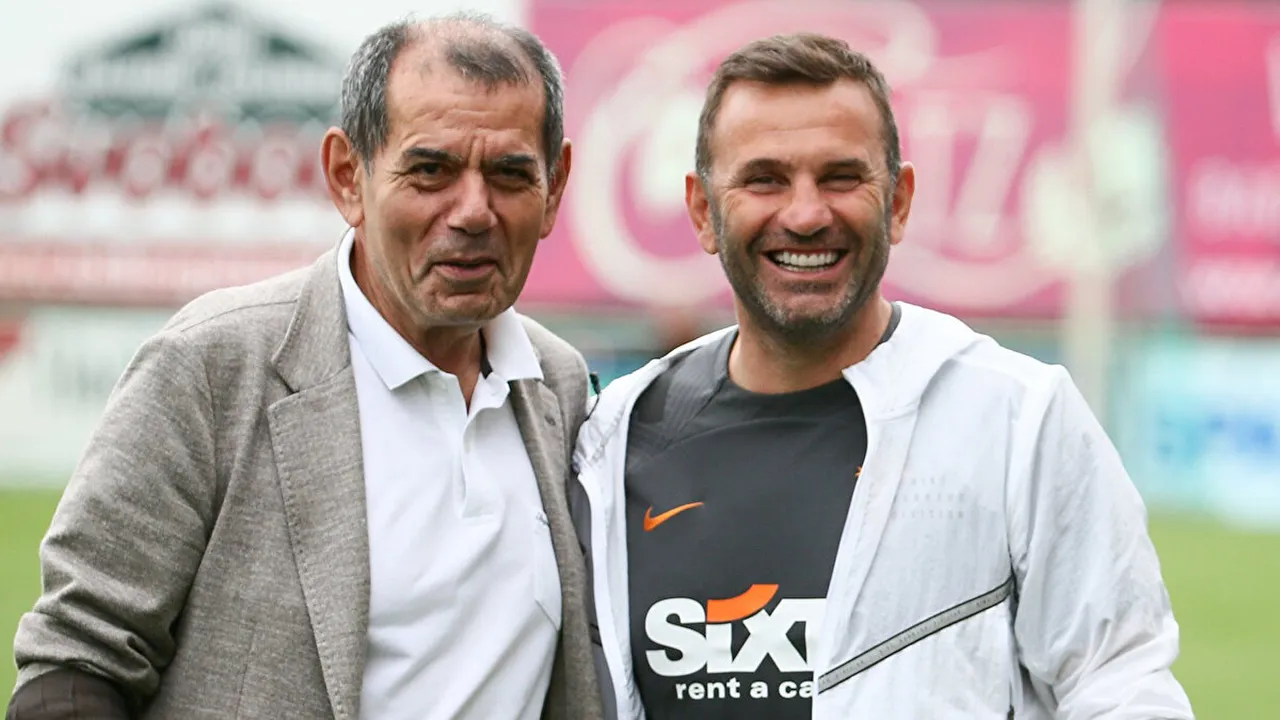 Galatasaray Başkanı Dursun Özbek ve sarı-kırmızılı takımın Teknik Direktörü Okan Buruk