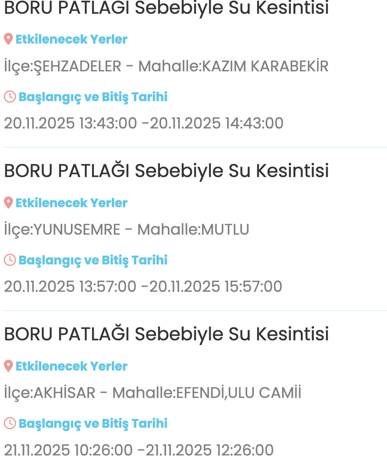 21 Kasım Manisa su kesintisi: MASKİ duyurdu! Manisada su kesintisi kaç saat sürecek?