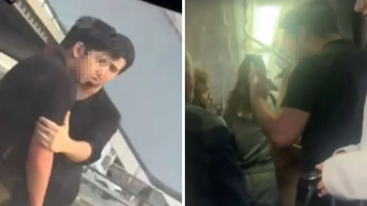 İzmir Metrosu’nda bir şahıs ortalığı birbirine kattı