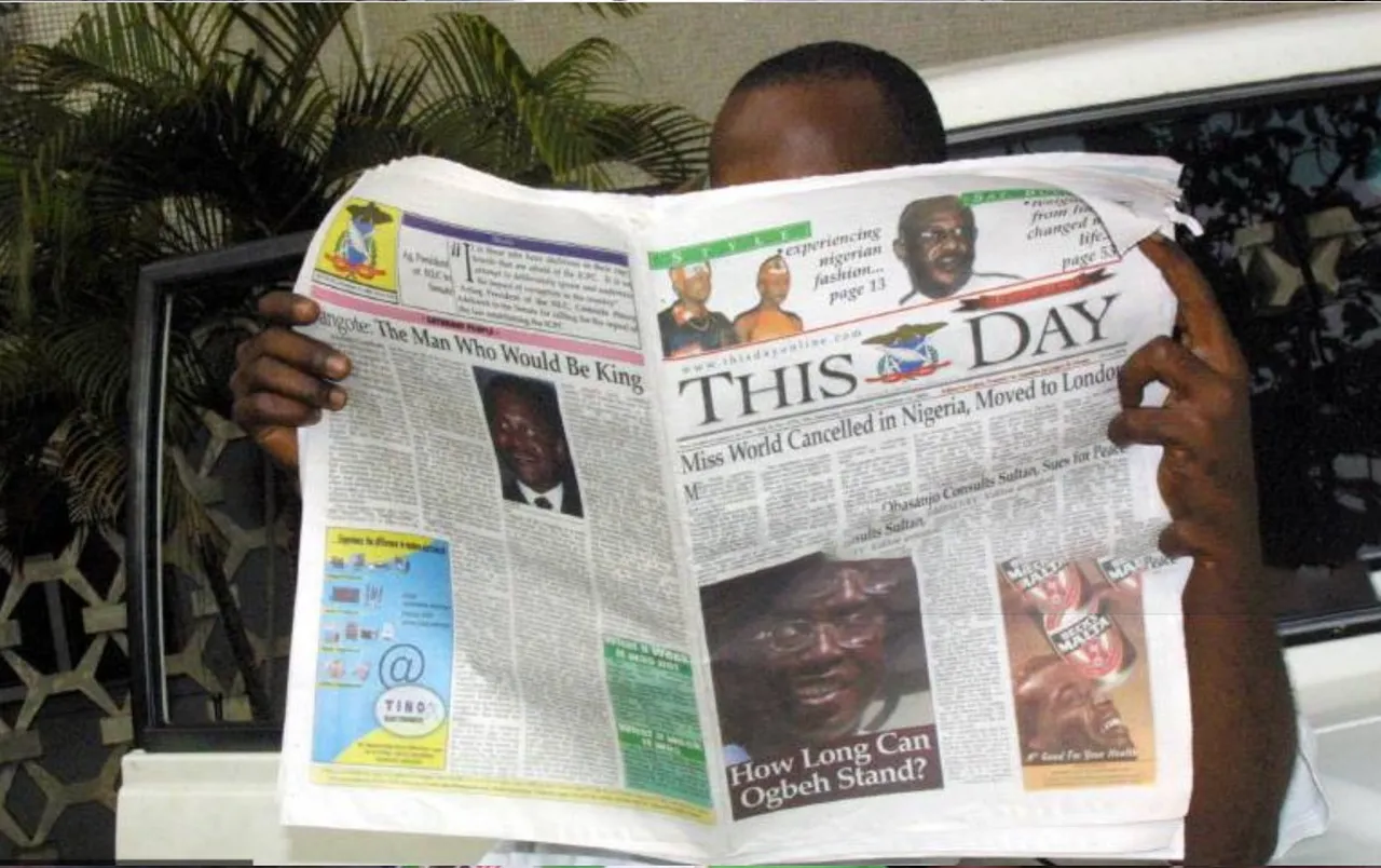 Skandal yazıyı yayımlayan This Day gazetesinde yarışmanın taşınma haberi