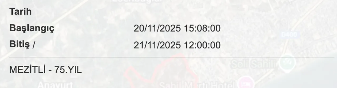 Son dakika: Mersinde sular ne zaman gelecek? 21 Kasım MESKİ su kesintisi bitiş saatleri!