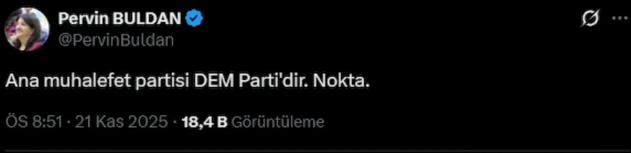Pervin Buldan'dan CHP'yi kızdıracak ifade! Paylaşıp hemen sildi