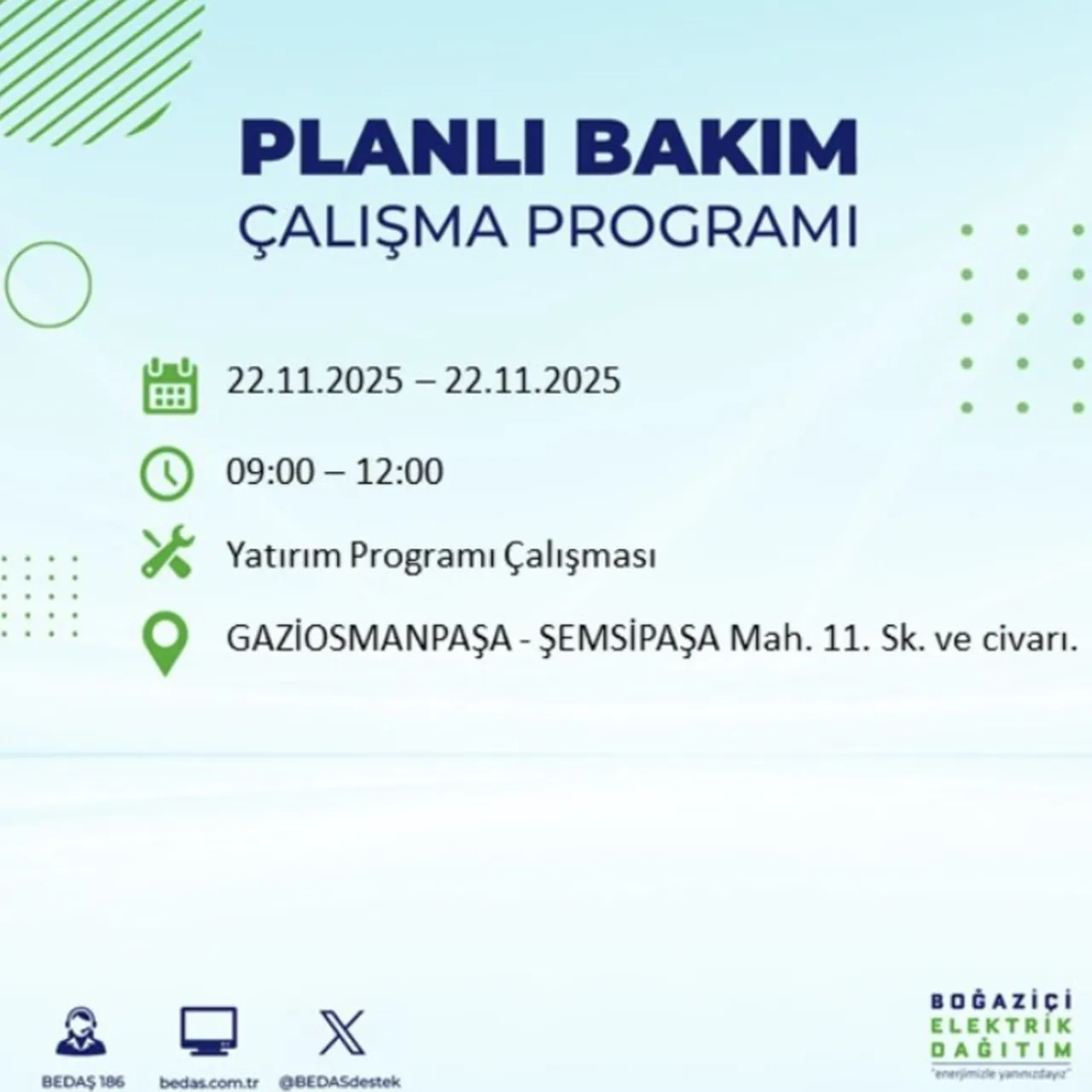Son dakika İstanbul elektrik kesintisi! 22 Kasım Cumartesi İstanbulda elektrikler ne zaman gelecek?