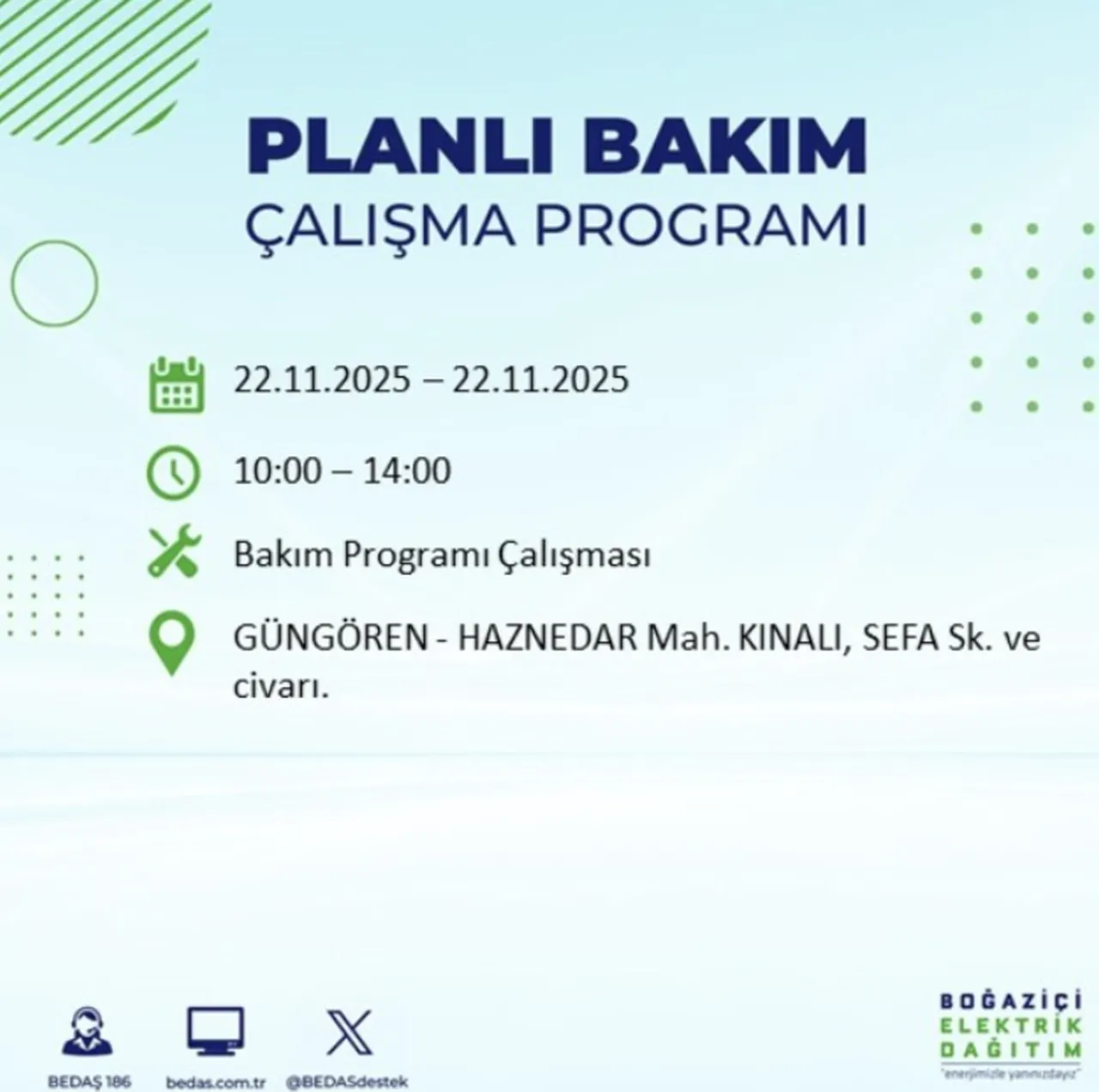 Son dakika İstanbul elektrik kesintisi! 22 Kasım Cumartesi İstanbulda elektrikler ne zaman gelecek?
