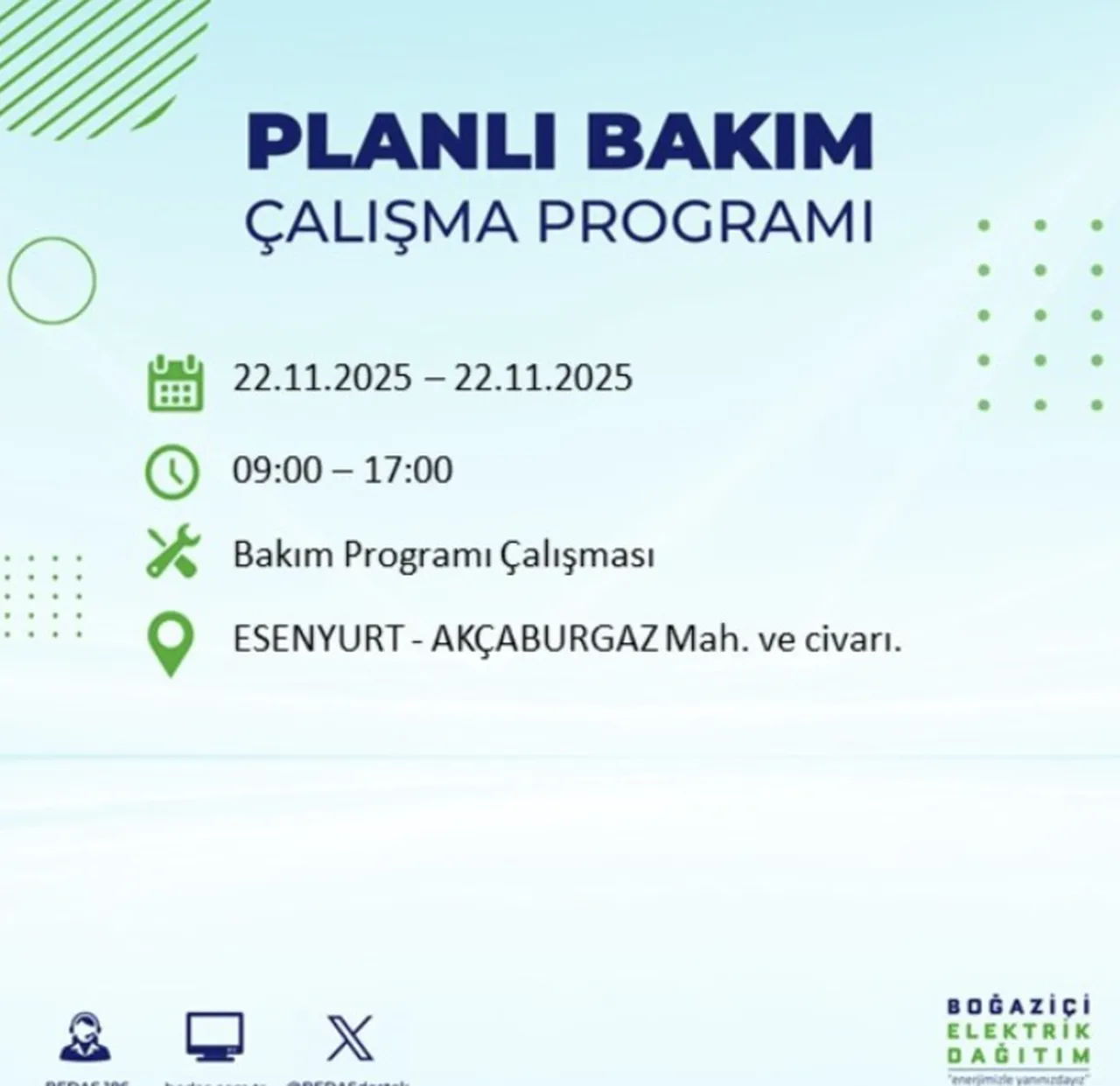 Son dakika İstanbul elektrik kesintisi! 22 Kasım Cumartesi İstanbulda elektrikler ne zaman gelecek?