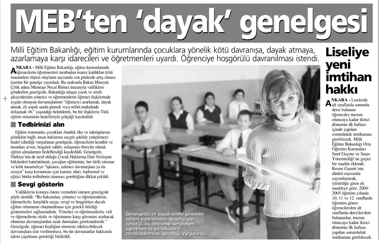 4 Şubat 2005 tarihli Türkiye gazetesi haberi
