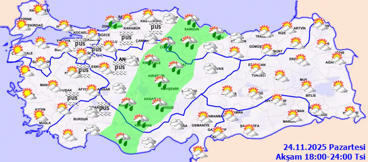 Meteoroloji Türkiye haritası grafiği