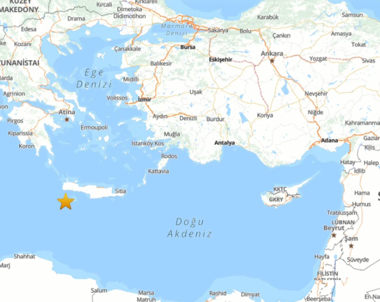 AFAD deprem grafiği