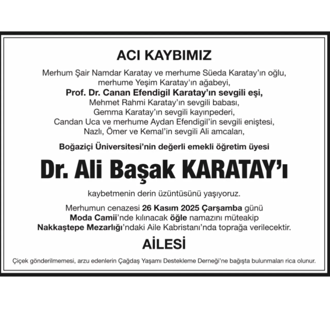 Ali Başak Karatay neden öldü, hastalığı neydi? Canan Karatay'ın eşiydi