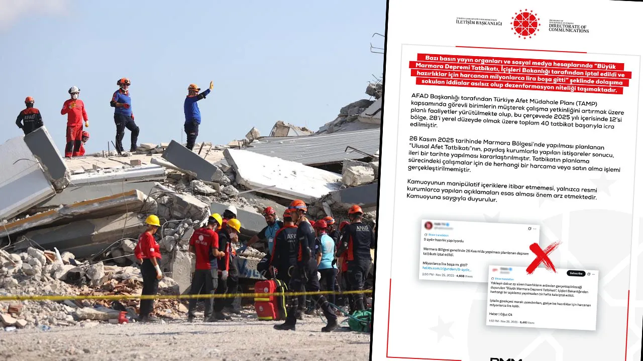 'Büyük Marmara Depremi Tatbikatı' iptal edildi mi? DMM iddiaları yalanladı 