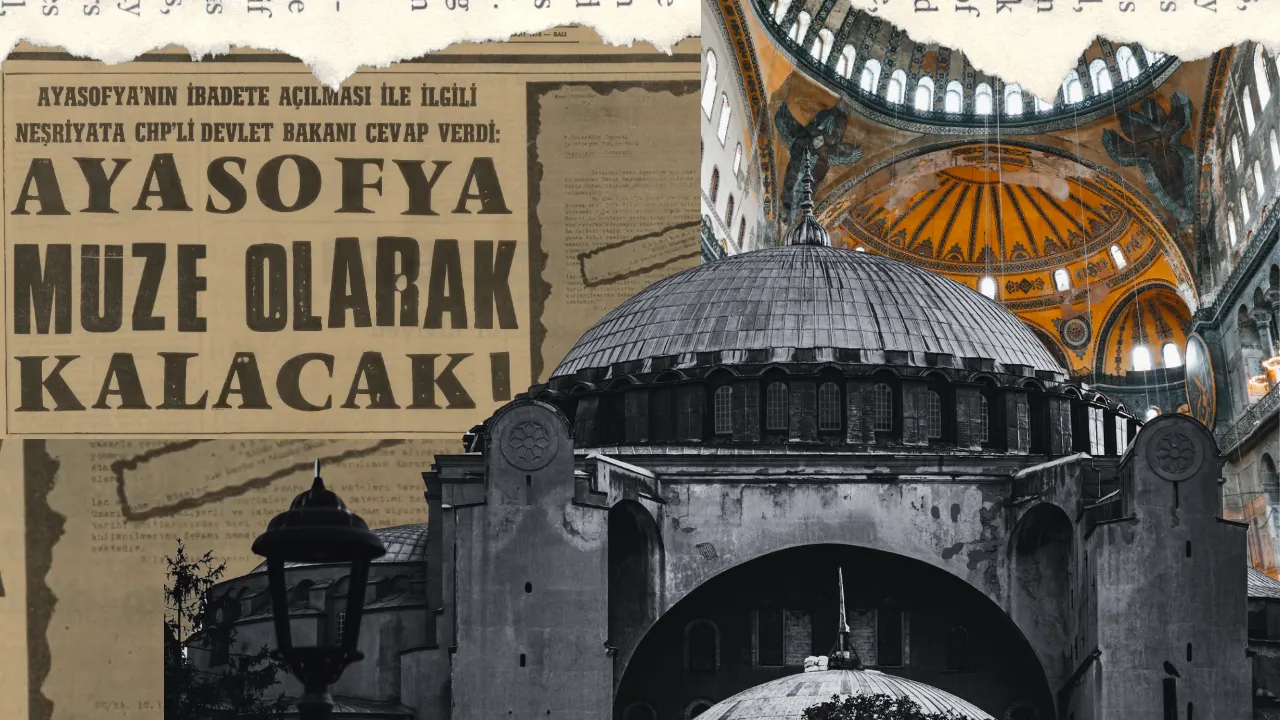 Ayasofya restorasyonunda en tartışmalı fotoğraflar: Müze yapılırken çekilen fotoğraflar yıllar sonra ortaya çıktı