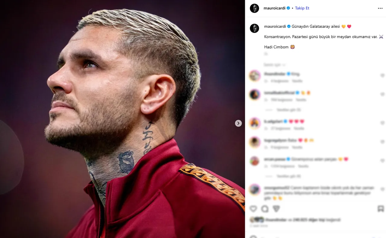 Icardi'nin Instagram paylaşımı