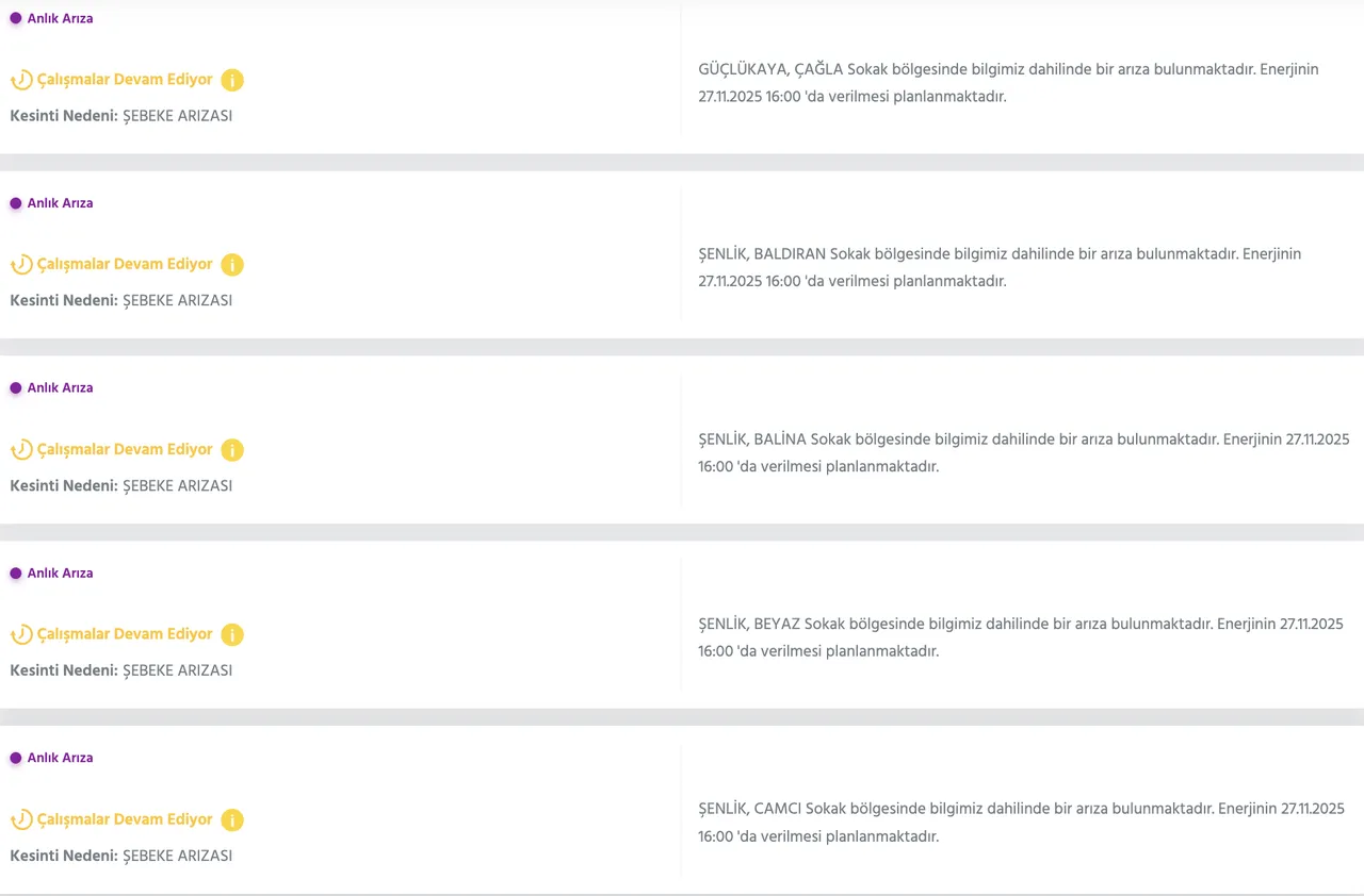 27 Kasım Keçiören elektrik kesintisi sorgulama! Başkent EDAŞ duyurdu, elektrikler ne zaman gelecek?