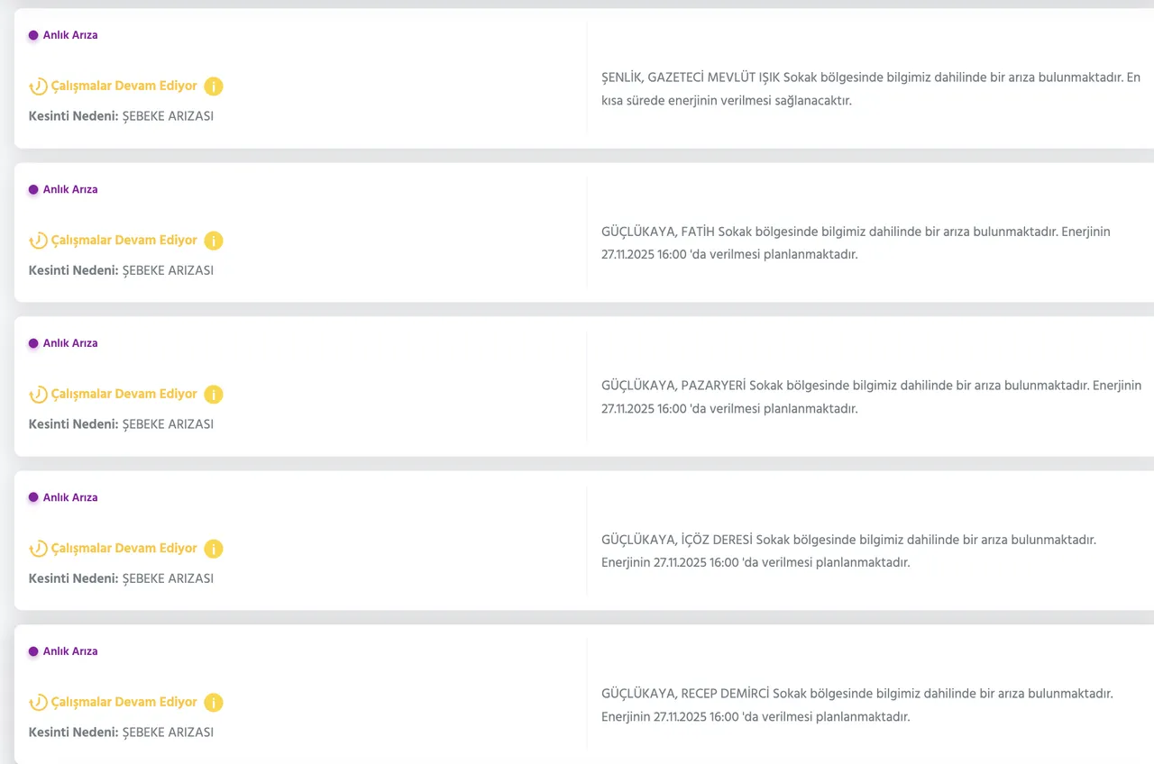 27 Kasım Keçiören elektrik kesintisi sorgulama! Başkent EDAŞ duyurdu, elektrikler ne zaman gelecek?