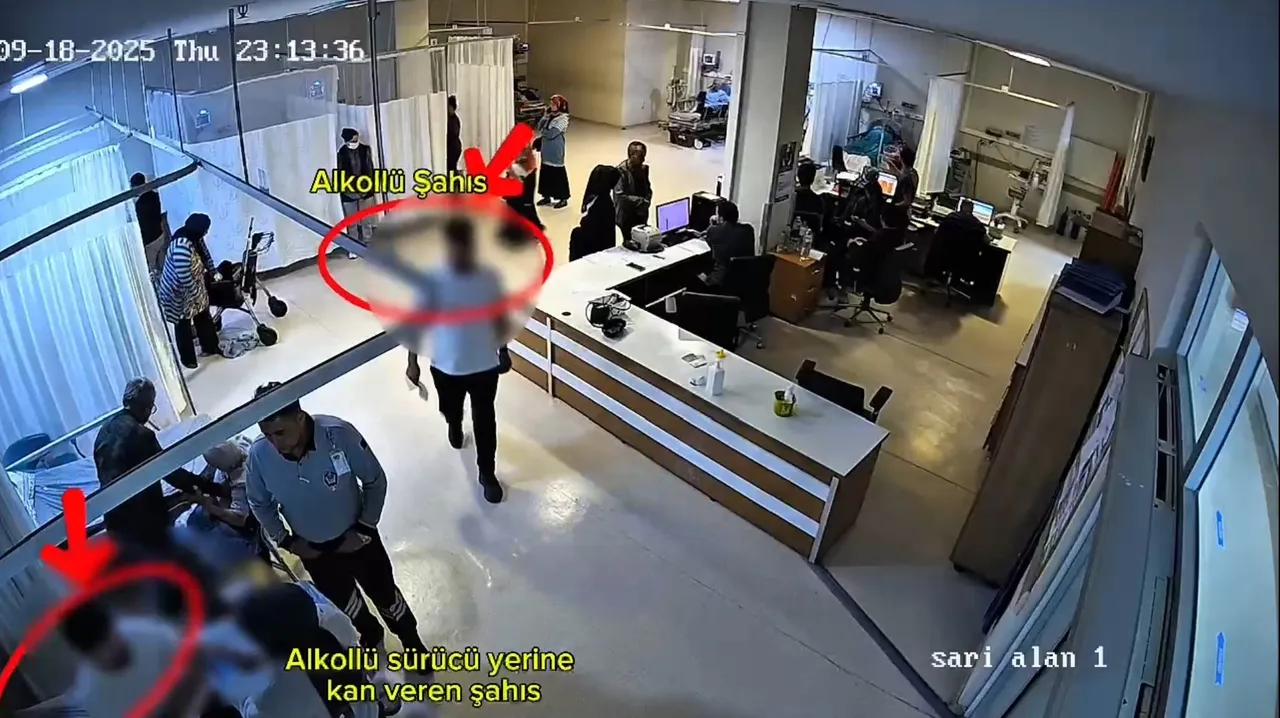 Alkollü sürücü arkadaşına kan verdirdi