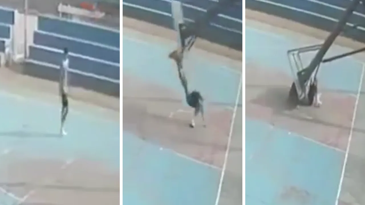 Basketbol oynarken feci şekilde can verdi! Korkunç kaza kamerada