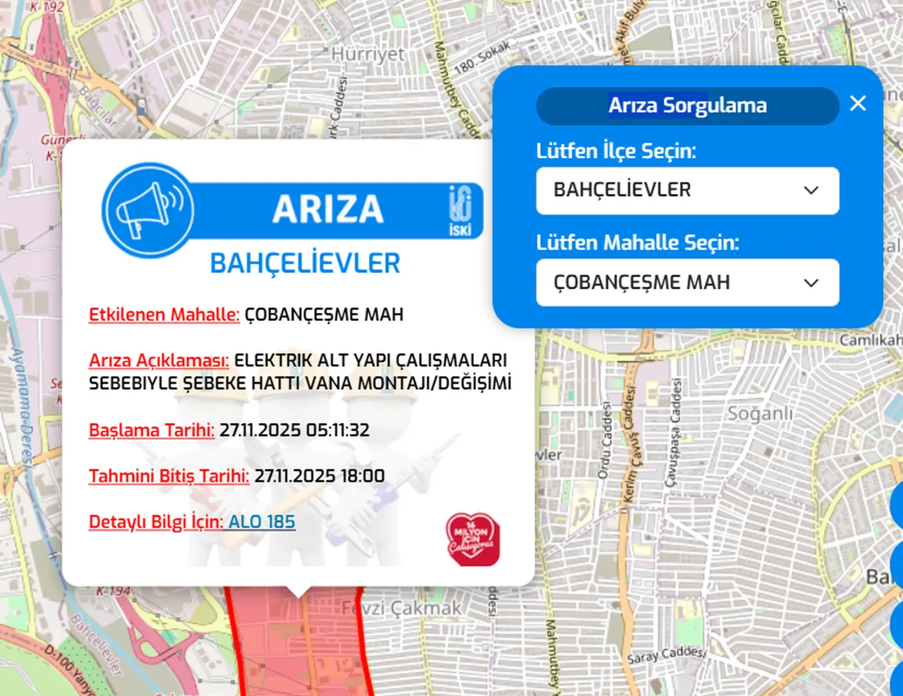 İstanbul su kesintisi ne zaman bitecek? İSKİ 27 Kasım su kesintisi arıza sorgulama!