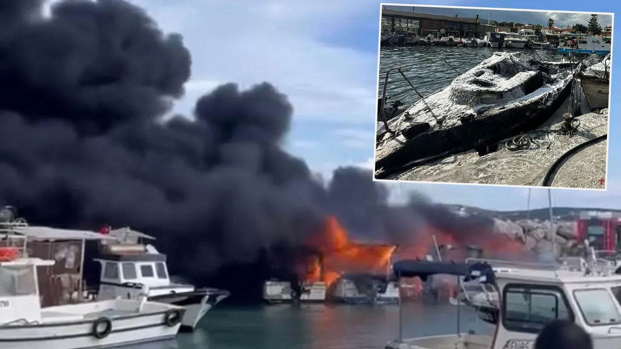 Çeşme'de tekneler alev alev yandı! Hepsi kullanılamaz halde