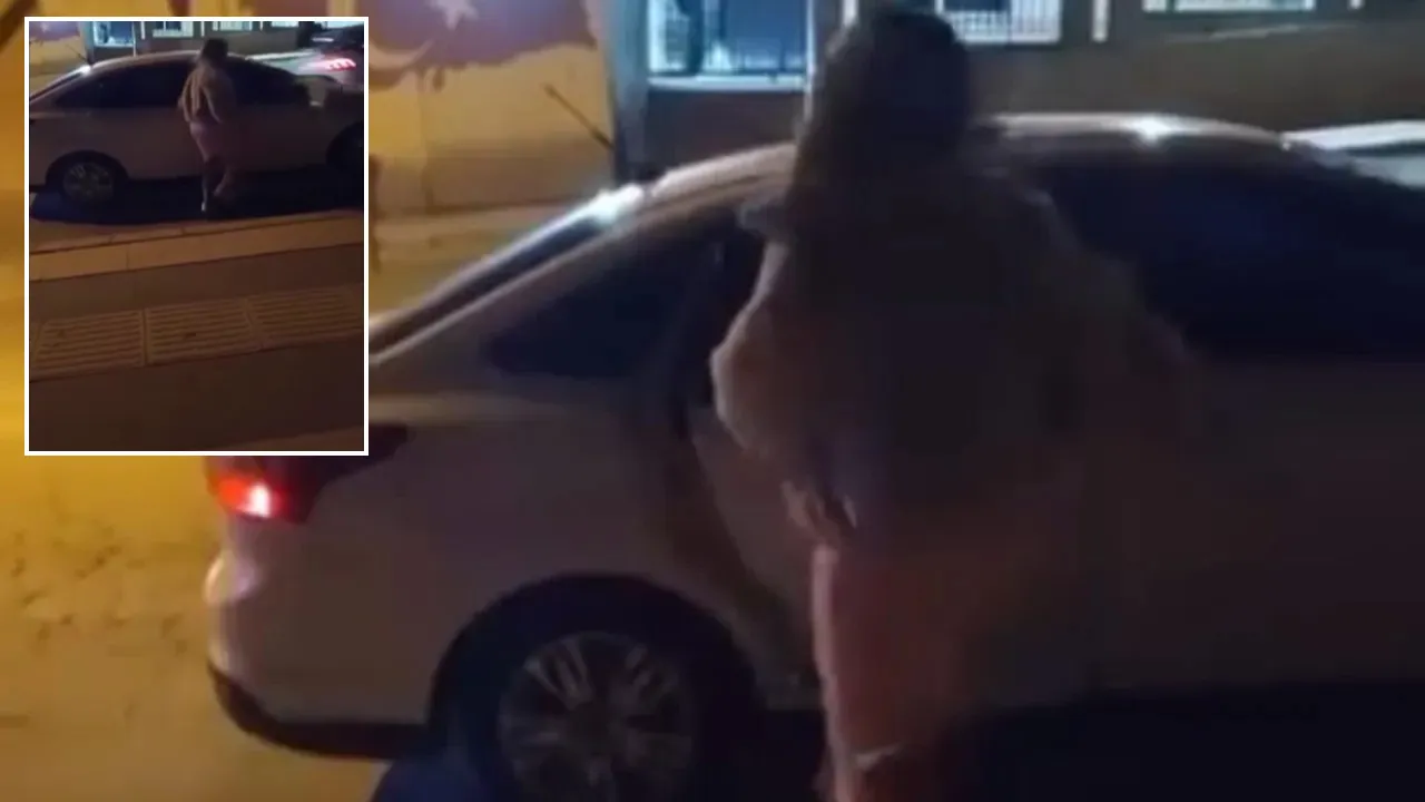 Genç kadın sokak ortasında çılgına döndü! Tehditler, yumruklar havada uçuştu