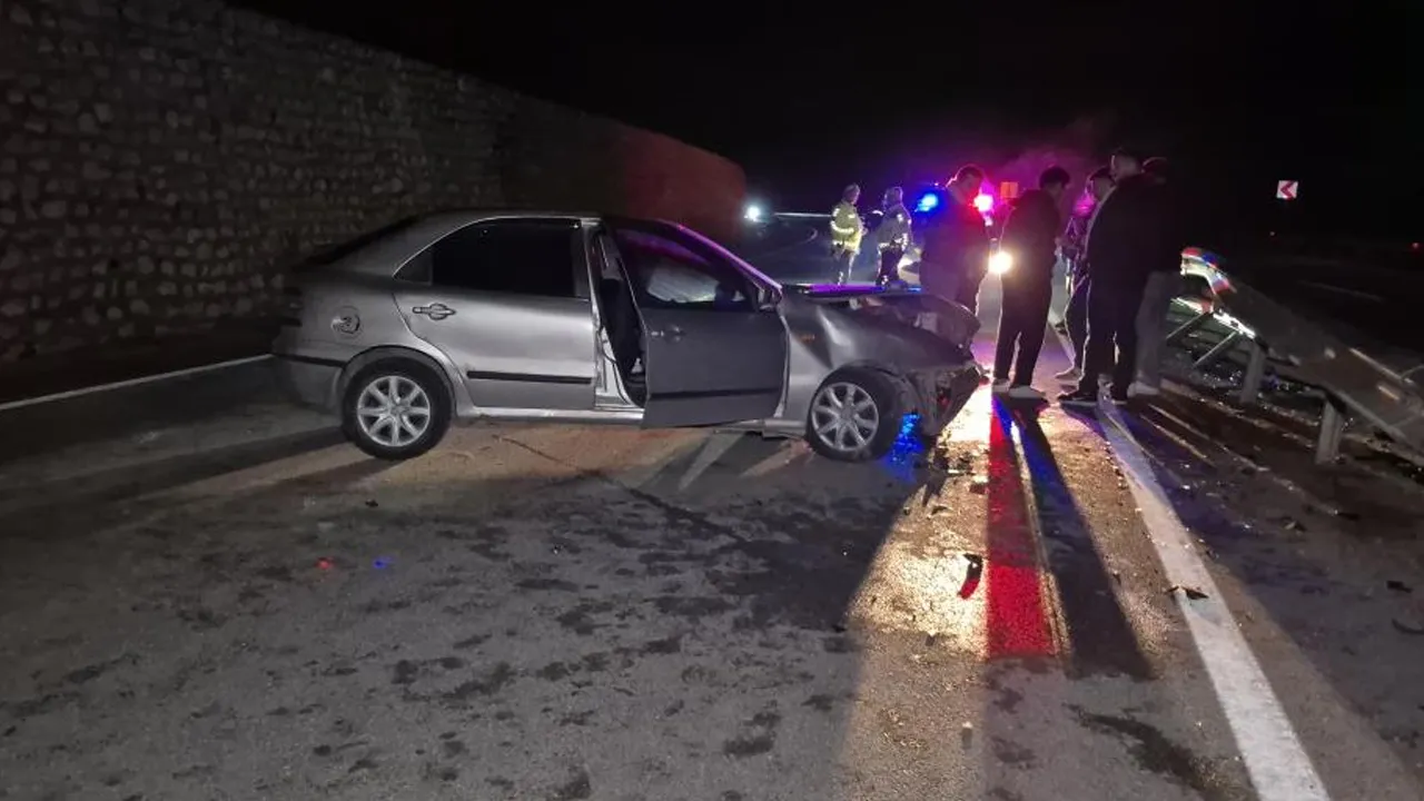  Yola fırlayan yaban hayvanı kazaya yol açtı1 Çok sayıda yaralı var