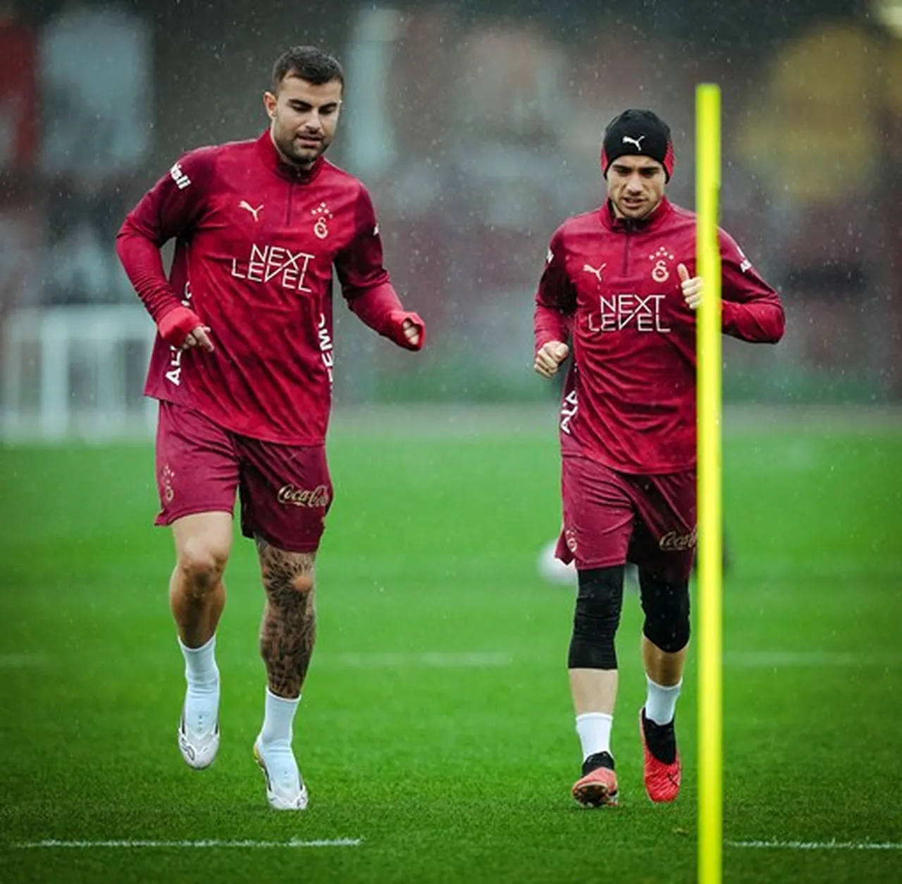 8 Kasım'da fıtık ameliyatı olan Yunus Akgün idmanda yer aldı