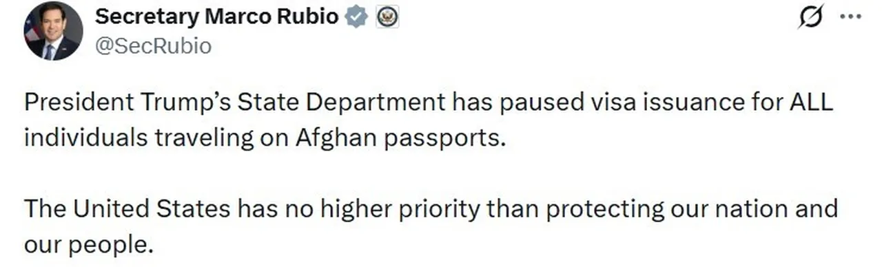 Washington’dan Afgan vatandaşlarına vize durdurma kararı