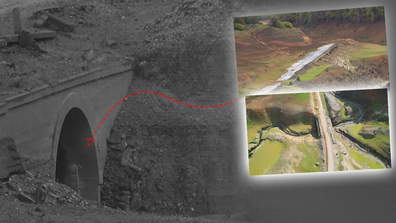  13 günlük suyu kalan Yalova'da sular çekildi, tarihi yol ortaya çıktı 