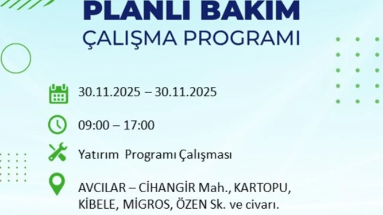 30 Kasım İstanbul elektrik kesintisi! İstanbulda elektrikler ne zaman gelecek?