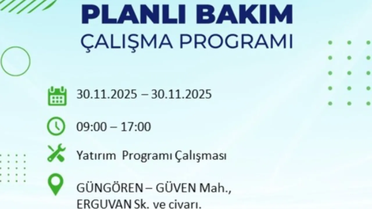 30 Kasım İstanbul elektrik kesintisi! İstanbulda elektrikler ne zaman gelecek?