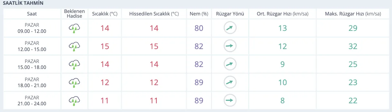 Bugün İstanbul'da yağmur var mı? 30 Kasım İstanbul Hava Durumu